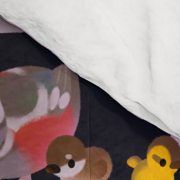 Duck and Duckling - dark Comforter Gallery Image 4