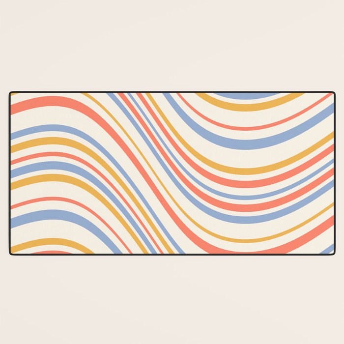 Wavy Stripes XXIII - Retro Summer Desk Mat Gallery Image 3