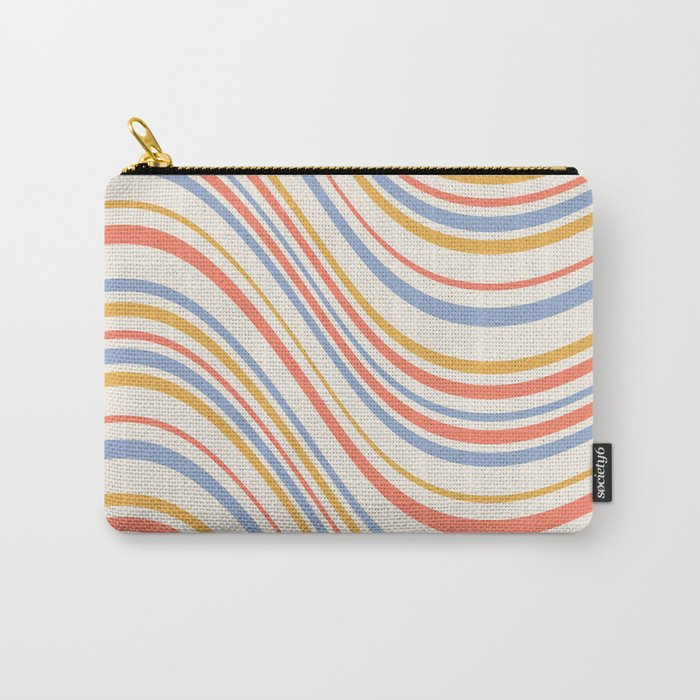 Wavy Stripes XXIII - Retro Summer Carry All Pouch Gallery Image 1