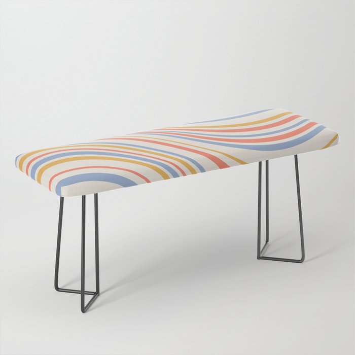 Wavy Stripes XXIII - Retro Summer Bench Gallery Image 1
