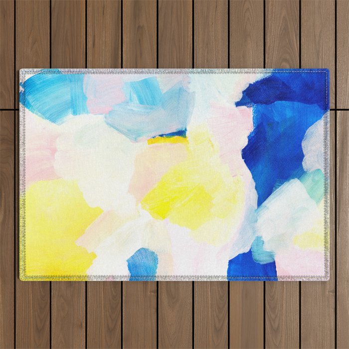 Summer brights abstract 2 Outdoor Rug Gallery Image 1