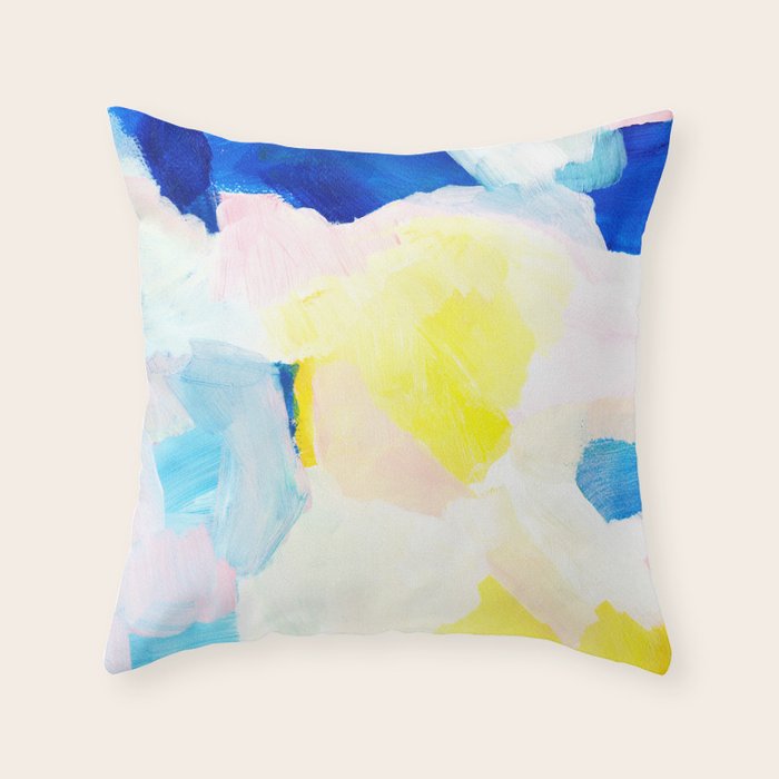 Summer brights abstract 2 Throw Pillow Gallery Image 6
