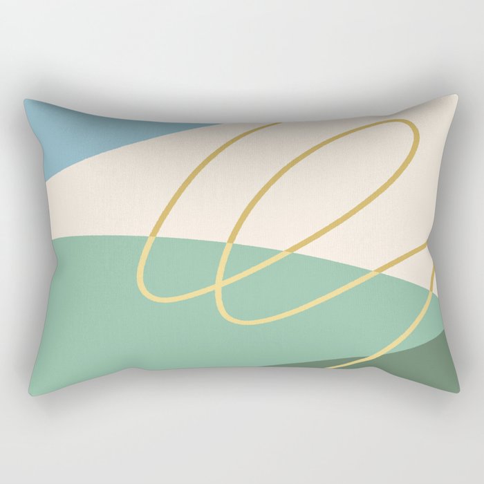 Line Art Scenery 2 Rectangular Pillow Gallery Image 1