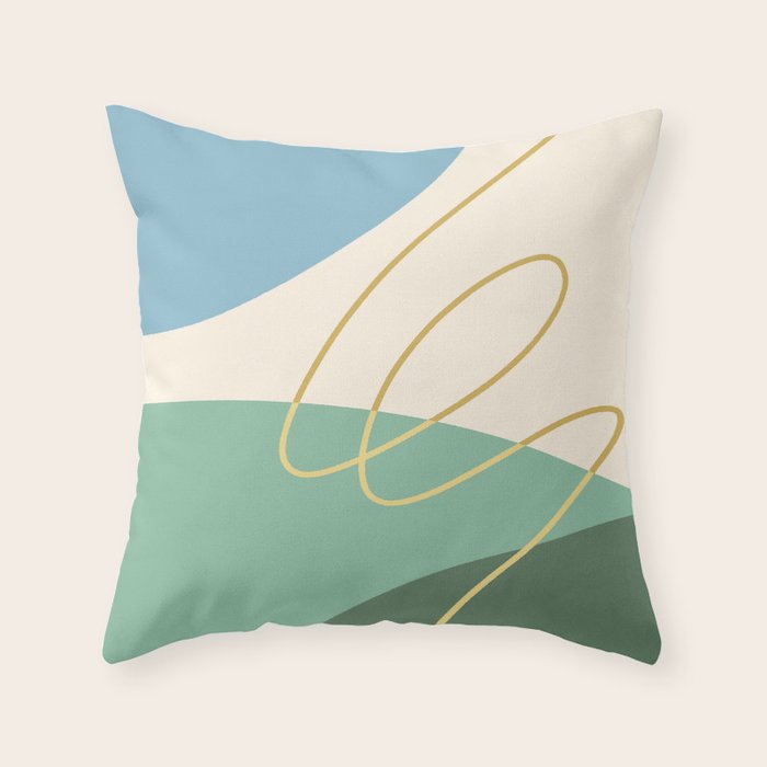 Line Art Scenery 2 Throw Pillow Gallery Image 6