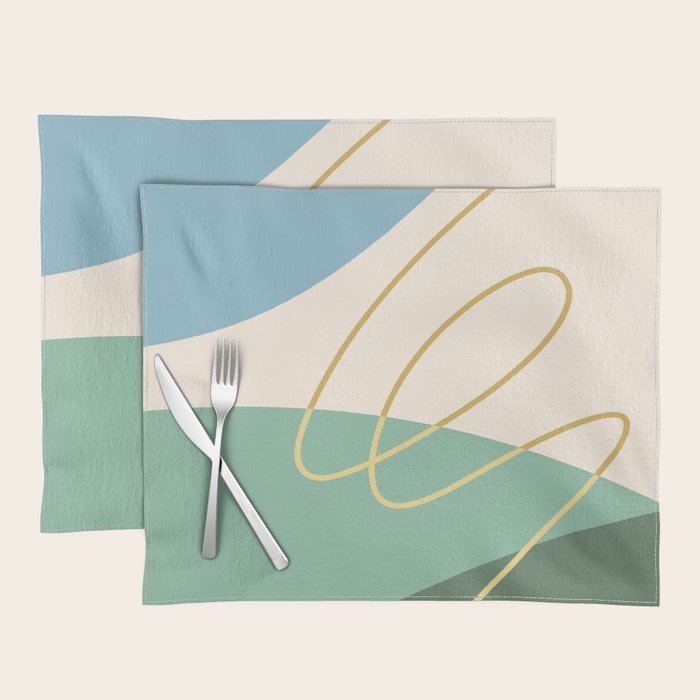 Line Art Scenery 2 Placemat Gallery Image 1