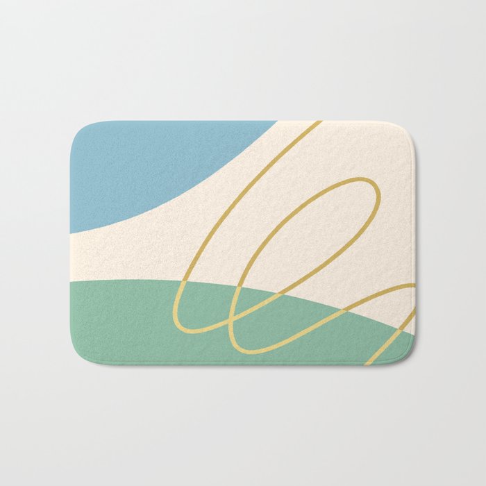 Line Art Scenery 2 Bath Mat Gallery Image 1