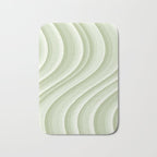 Wavy Stripes XXI - Pastel Natural Green Bath Mat Gallery Image 1