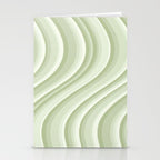 Wavy Stripes XXI - Pastel Natural Green Stationery Card Gallery Image 2