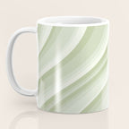 Wavy Stripes XXI - Pastel Natural Green Coffee Mug Gallery Image 3