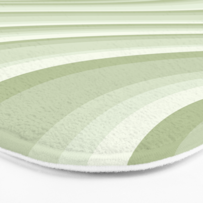 Wavy Stripes XXI - Pastel Natural Green Bath Mat Gallery Image 3