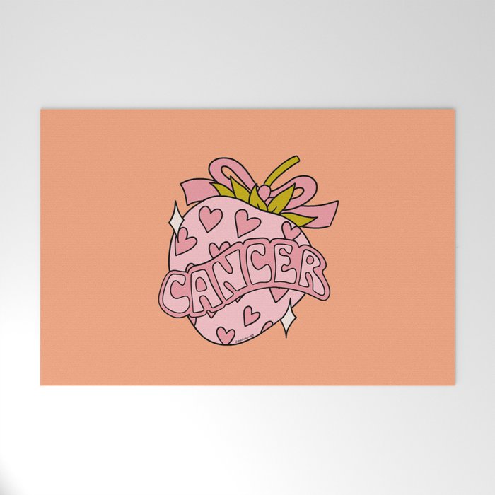 Cancer Zodiac Strawberry Welcome Mat Gallery Image 1