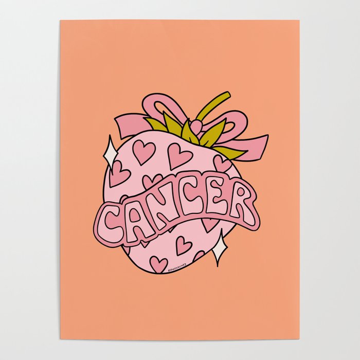Cancer Zodiac Strawberry Poster Gallery Image 4