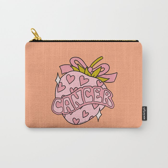 Cancer Zodiac Strawberry Carry All Pouch Gallery Image 1