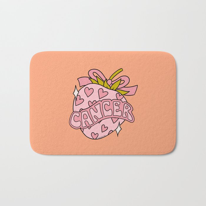 Cancer Zodiac Strawberry Bath Mat Gallery Image 1