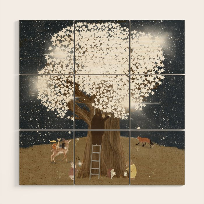 the starlight tree Wood Wall Art Gallery Image 1