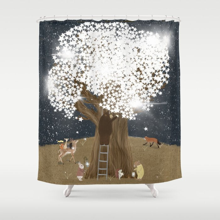 the starlight tree Shower Curtain Gallery Image 1