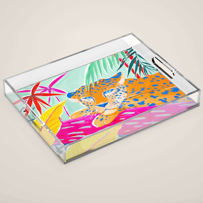 Vibrant Jungle Acrylic Tray Gallery Image 1