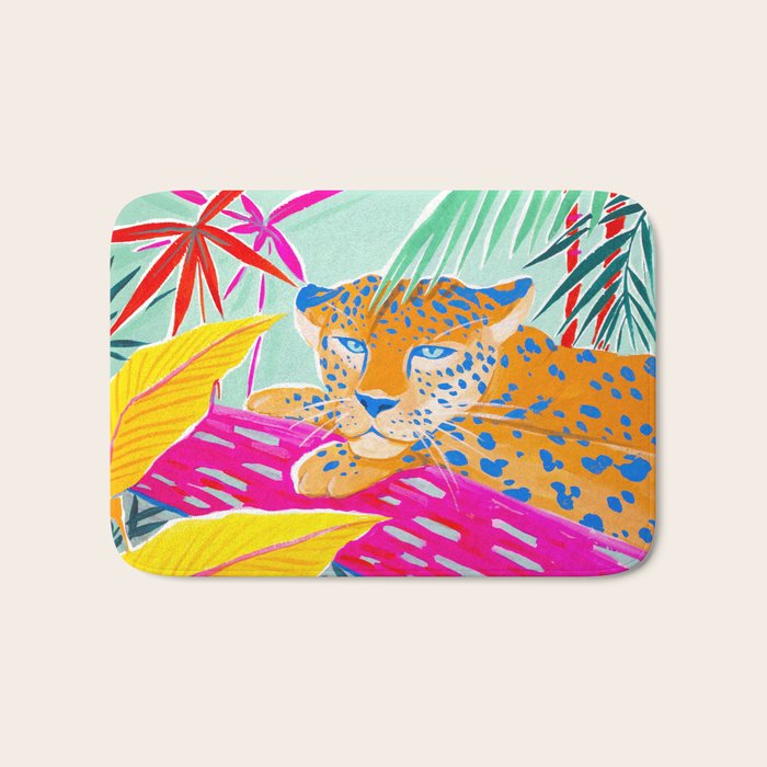 Vibrant Jungle Bath Mat Gallery Image 1