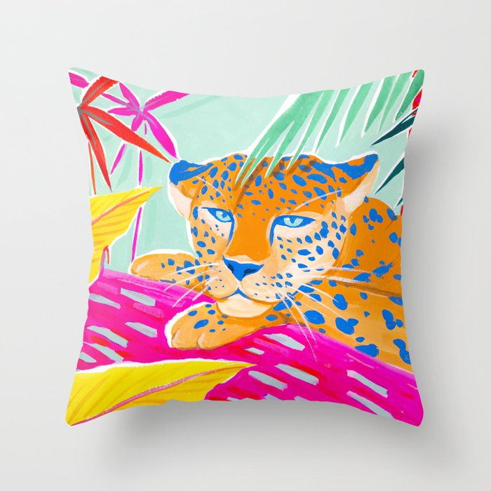 Vibrant Jungle Throw Pillow Gallery Image 6