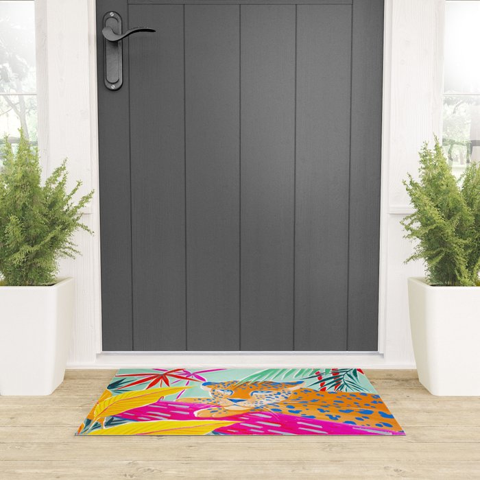 Vibrant Jungle Welcome Mat Gallery Image 3