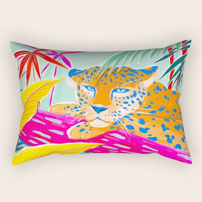 Vibrant Jungle Rectangular Pillow Gallery Image 2