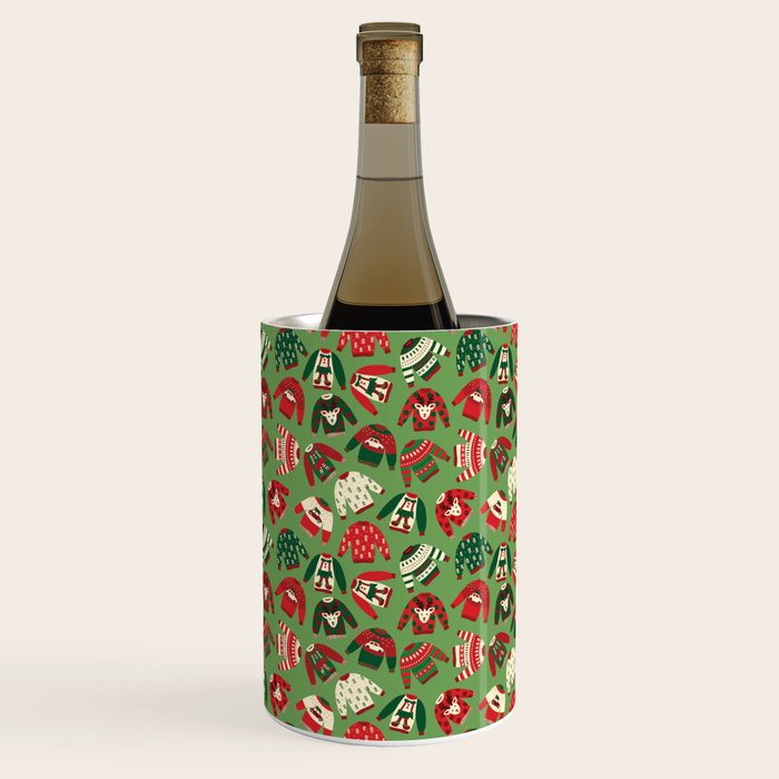 Ugly Christmas Sweaters Pattern Wine Chiller Gallery Image 1
