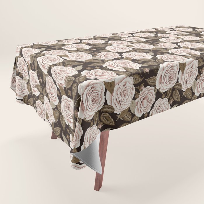 A Realm Of Roses - Dark Academia Pink Tablecloth Gallery Image 1