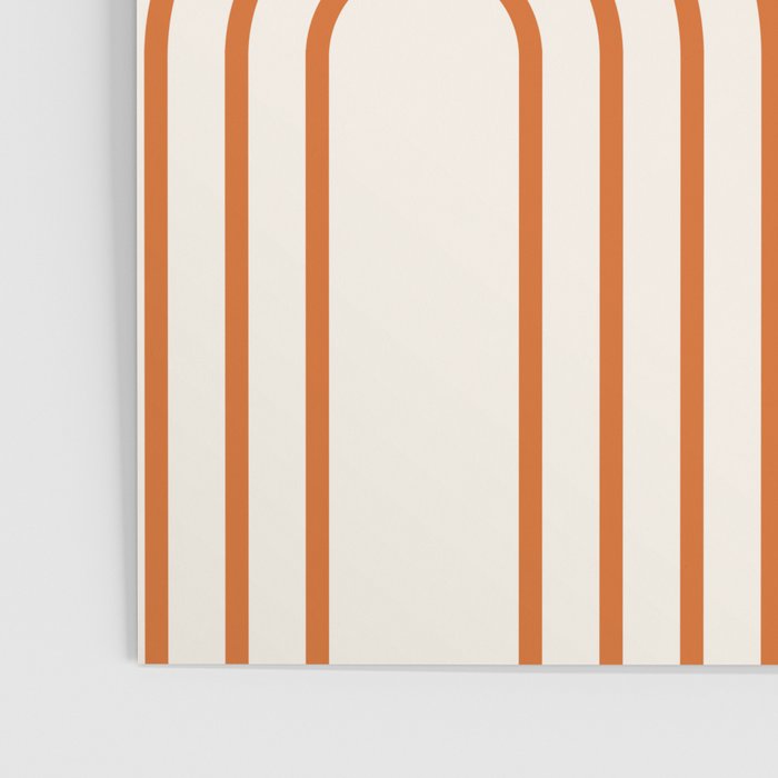 Mid Century Modern Geometric 195 in Navy Blue Orange Poster Gallery Image 3