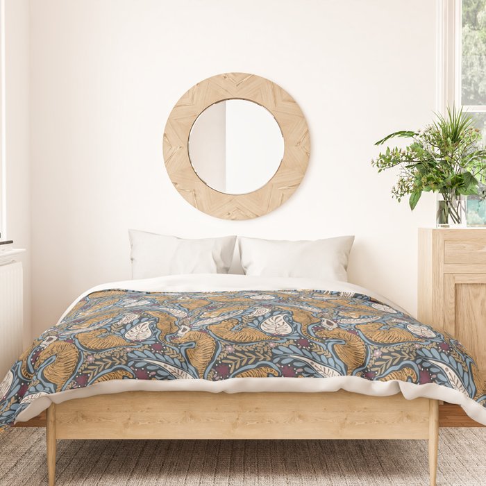 Exotic Tiger Oasis Dark Duvet Cover Gallery Image 3