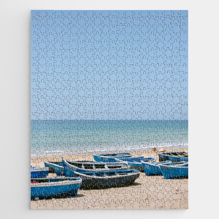 Tamraght Boats | Moroccan Coast Travel Photography Jigsaw Puzzle Gallery Image 1