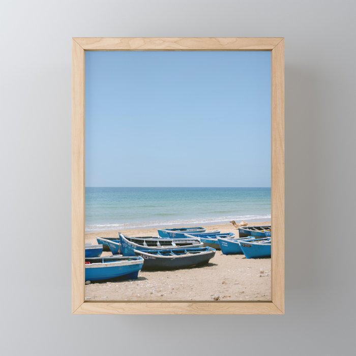 Tamraght Boats | Moroccan Coast Travel Photography Mini Art Print Gallery Image 1