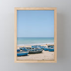 Tamraght Boats | Moroccan Coast Travel Photography Mini Art Print Gallery Image 1