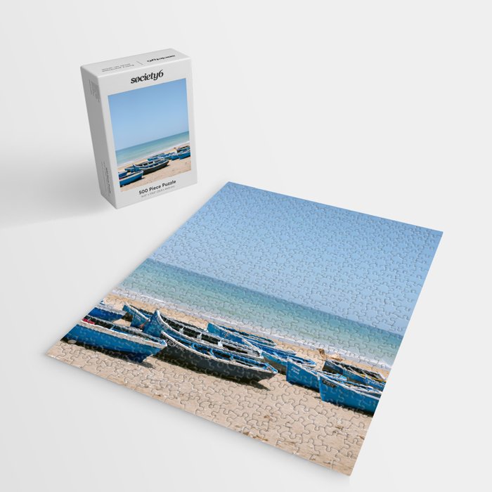 Tamraght Boats | Moroccan Coast Travel Photography Jigsaw Puzzle Gallery Image 2