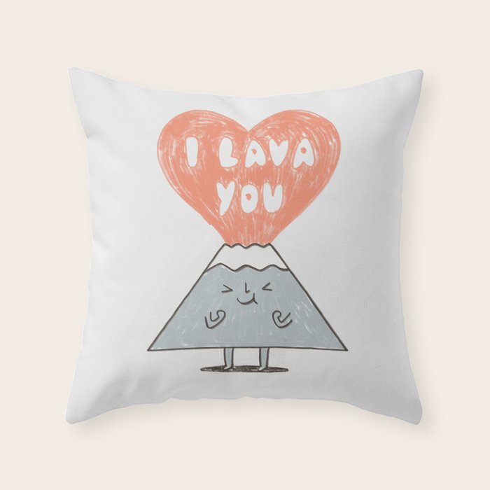 I Lava You 2 Throw Pillow Gallery Image 1