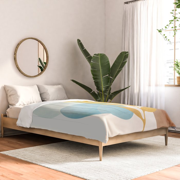 Soft Abstract Shapes 04 Comforter Gallery Image 2