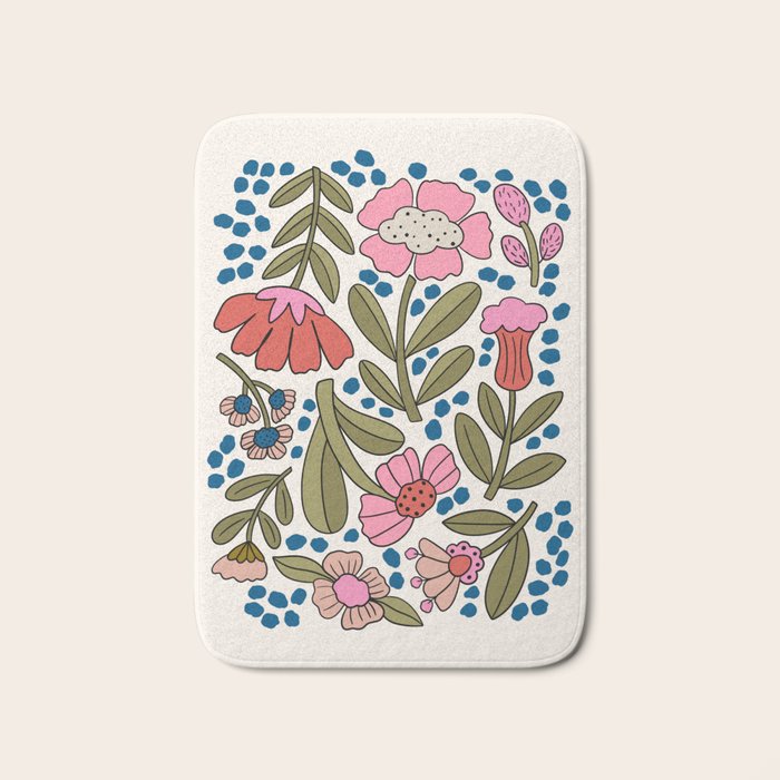 Autumn Flowers  Bath Mat Gallery Image 1