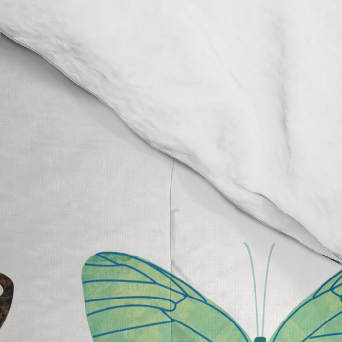 Green and Blue Butterflies Comforter Gallery Image 4