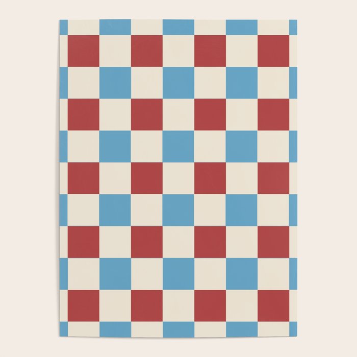 Retro Checkerboard Pattern - Cozy Heirloom Poster Gallery Image 4