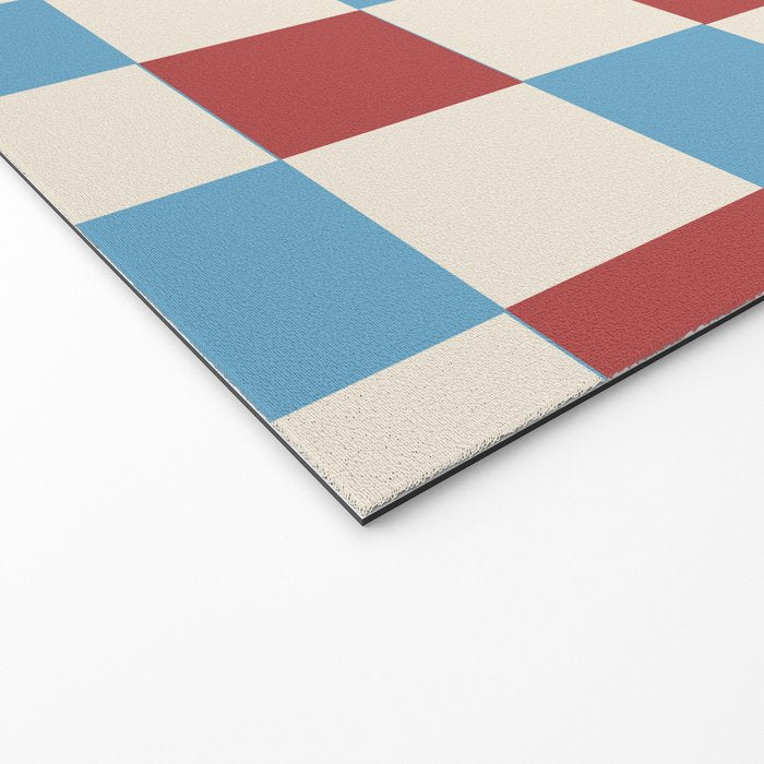 Retro Checkerboard Pattern - Cozy Heirloom Welcome Mat Gallery Image 2
