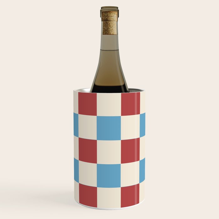 Retro Checkerboard Pattern - Cozy Heirloom Wine Chiller Gallery Image 1