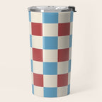 Retro Checkerboard Pattern - Cozy Heirloom Travel Mug Gallery Image 2