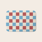 Retro Checkerboard Pattern - Cozy Heirloom Bath Mat Gallery Image 1