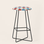 Retro Checkerboard Pattern - Cozy Heirloom Stool Gallery Image 1