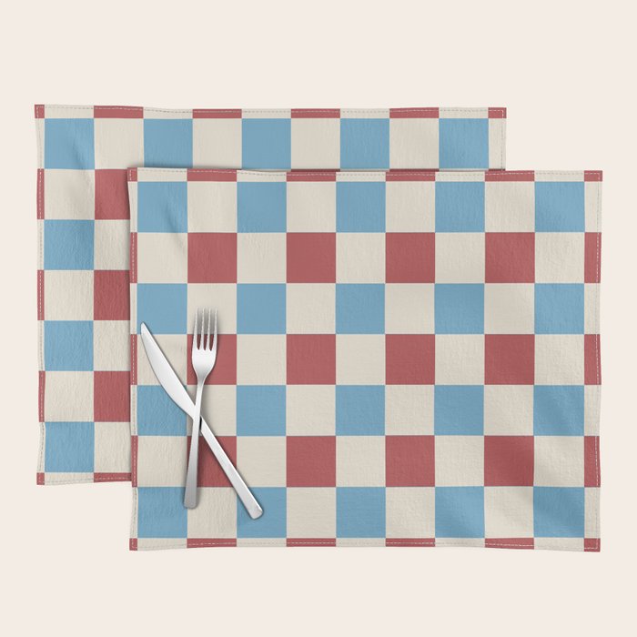 Retro Checkerboard Pattern - Cozy Heirloom Placemat Gallery Image 1