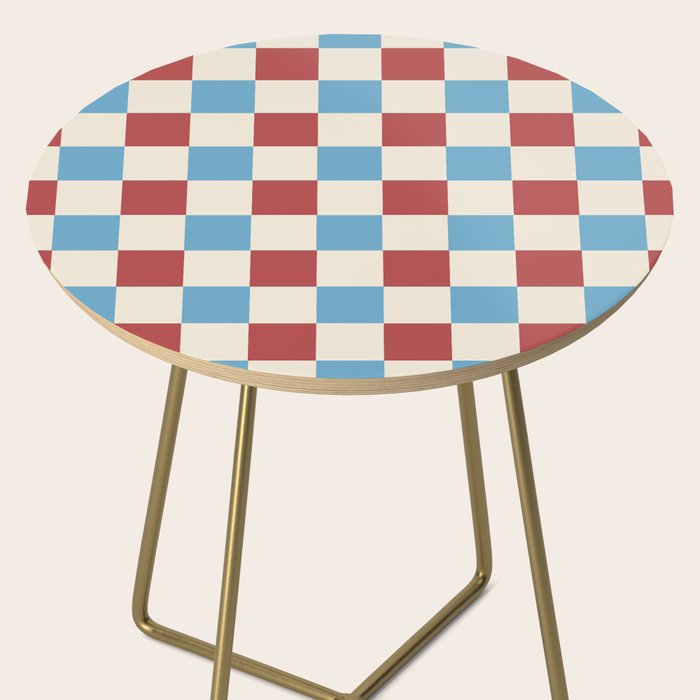 Retro Checkerboard Pattern - Cozy Heirloom Side Table Gallery Image 2