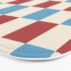Retro Checkerboard Pattern - Cozy Heirloom Bath Mat Gallery Image 3
