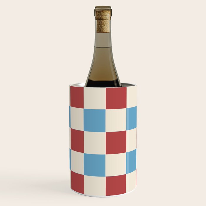 Retro Checkerboard Pattern - Cozy Heirloom Wine Chiller Gallery Image 3