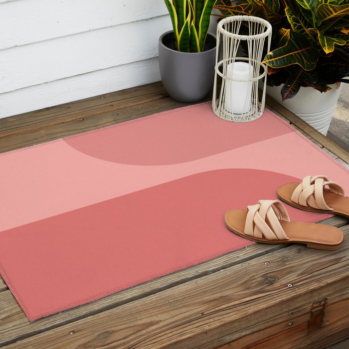 Modern Minimal Arch Abstract VII Outdoor Rug Gallery Image 2