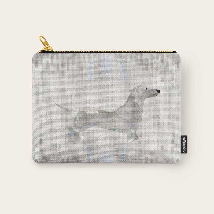 Dachshund dog  - Doxie pearl silhouette Carry All Pouch Gallery Image 1