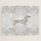 Dachshund dog  - Doxie pearl silhouette Jigsaw Puzzle Gallery Image 1